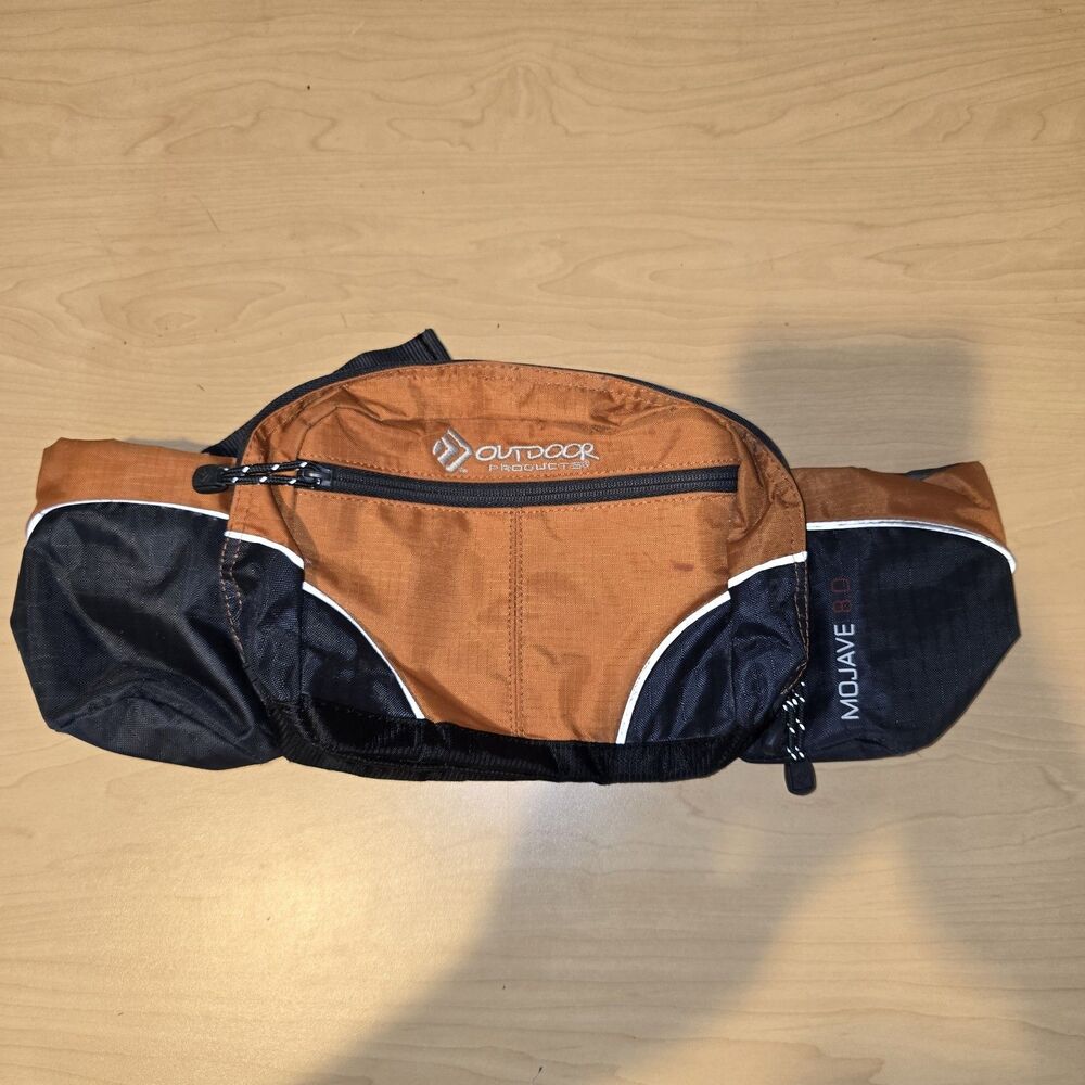 Outdoor Products H2O Mojave 8.0 Orange Gray Fanny Pack Waist Bag Bottles Hiking